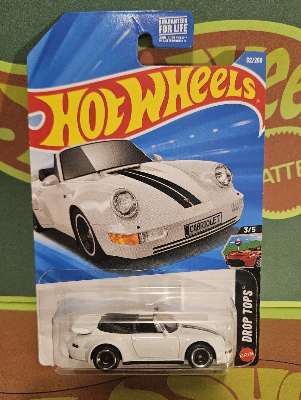 HotWheels  White Porsche 911 Cabriolet Die-Cast Car